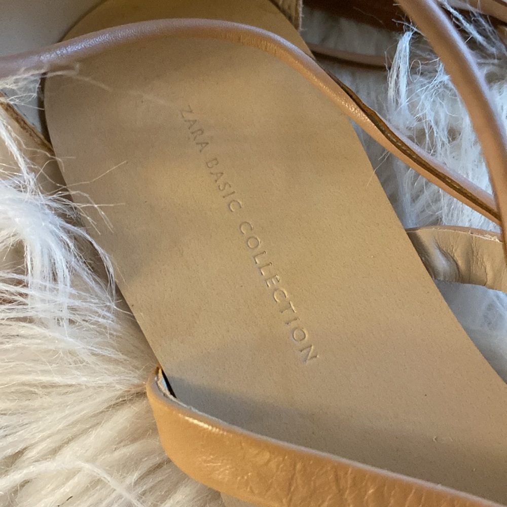 Zara Basic Collection Gladiators Leather High Str… - image 8